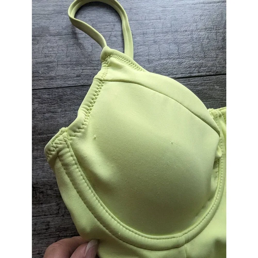 GOOD AMERICAN Scuba Show Off One Piece Swimsuit Key Lime
